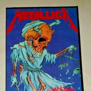 Metallica Damaged Justice Tour 88-89 Postcard Printed in England